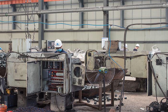 瑞昌网架配件-锥头加工车间